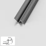 Профиль угловой внутренний алюминиевый для панелей 8 мм серый 5189-88 от KBOOS