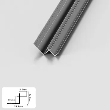 Профиль угловой внутренний алюминиевый для панелей 8 мм серый 5189-88 Профиль угловой внутренний алюминиевый для панелей 8 мм серый 5189-88