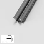 Профиль угловой внутренний алюминиевый для панелей 9 мм серый 5190-88 от KBOOS