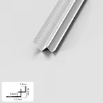 Профиль угловой внутренний алюминиевый для панелей 5 мм белый 5168-88 от KBOOS