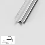 Профиль угловой внутренний алюминиевый для панелей 9 мм белый 5172-88 от KBOOS