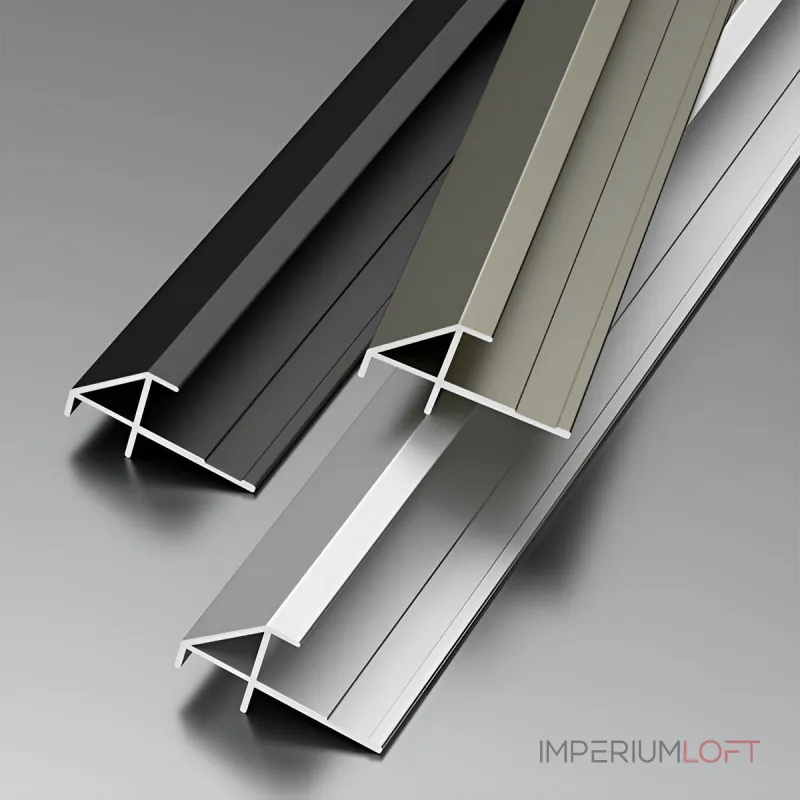 Профиль угловой внешний алюминиевый для панелей 9 мм латунь 7606-88 от KBOOS