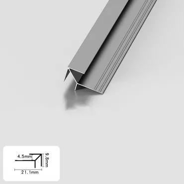 Профиль угловой внешний алюминиевый для панелей 4 мм серый 5682-88