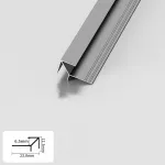 Профиль угловой внешний алюминиевый для панелей 6 мм серый 5684-88 от KBOOS