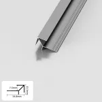 Профиль угловой внешний алюминиевый для панелей 7 мм серый 5685-88 от KBOOS