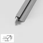 Профиль угловой внешний алюминиевый для панелей 9 мм серый 5687-88 от KBOOS