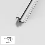 Профиль угловой внешний алюминиевый для панелей 7 мм серебристый 5643-88 от KBOOS