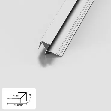 Профиль угловой внешний алюминиевый для панелей 7 мм серебристый 5643-88