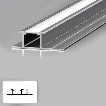 Профиль соединительный под LED ленту для панелей 5 мм серый 6056-88 Профиль соединительный под LED ленту для панелей 5 мм серый 6056-88