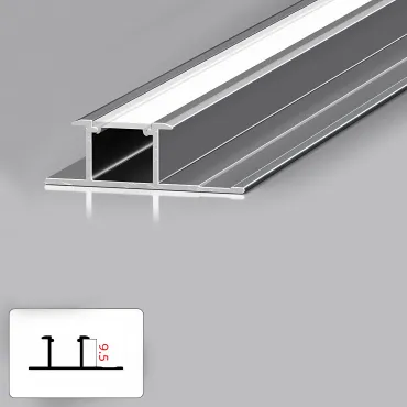 Профиль соединительный под LED ленту для панелей 9 мм серый 6060-88 Профиль соединительный под LED ленту для панелей 9 мм серый 6060-88