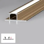 Профиль соединительный под LED ленту для панелей 5 мм золотой 6074-88 от KBOOS