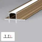 Профиль соединительный под LED ленту для панелей 8 мм золотой 6077-88 от KBOOS