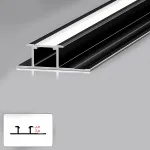 Профиль соединительный под LED ленту для панелей 5 мм черный 6062-88 от KBOOS