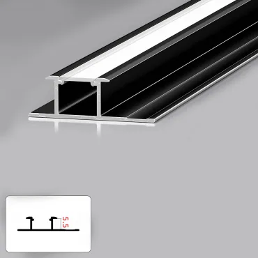 Профиль соединительный под LED ленту для панелей 5 мм черный 6062-88 Профиль соединительный под LED ленту для панелей 5 мм черный 6062-88