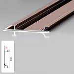 Профиль плинтус напольный алюминиевый для панелей 7 мм розовое золото 5974-88 от KBOOS