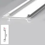 Профиль плинтус напольный алюминиевый для панелей 4 мм белый 5995-88 от KBOOS