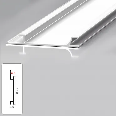 Профиль плинтус напольный алюминиевый для панелей 4 мм белый 5995-88 Профиль плинтус напольный алюминиевый для панелей 4 мм белый 5995-88