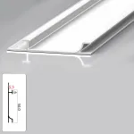 Профиль плинтус напольный алюминиевый для панелей 5 мм белый 5996-88 от KBOOS