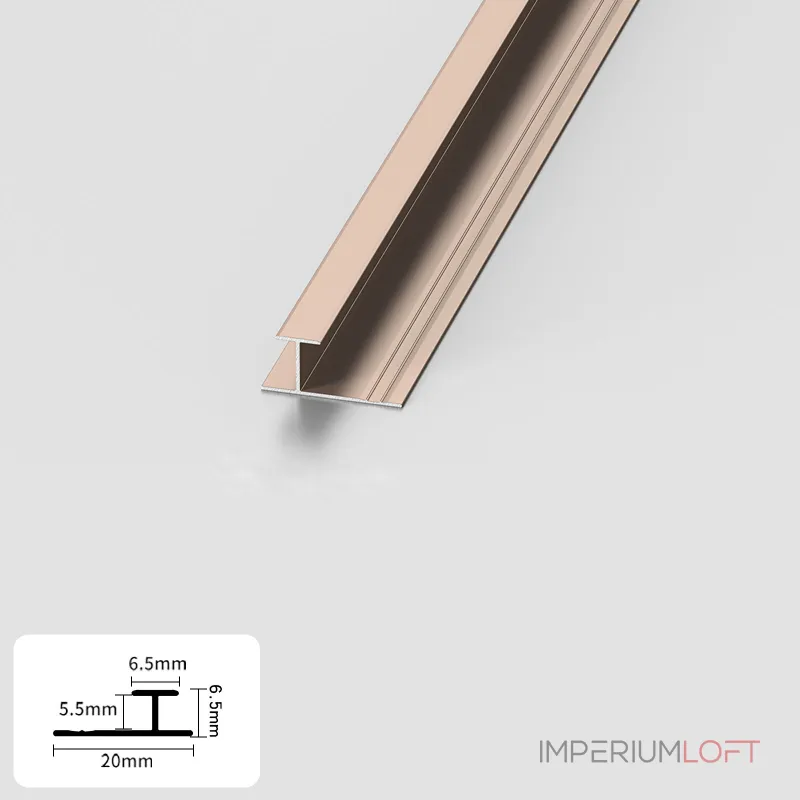 Профиль соединительный алюминиевый для панелей 5 мм розовое золото 5159-88 от KBOOS Профиль соединительный алюминиевый для панелей 5 мм розовое золото 5159-88 от KBOOS