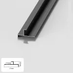 Профиль торцевой-угловой алюминиевый для панелей 4 мм черный 5856-88 от KBOOS