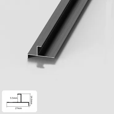 Профиль торцевой-угловой алюминиевый для панелей 9 мм черный 5861-88