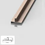 Профиль торцевой-угловой алюминиевый для панелей 7 мм розовое золото 5877-88 от KBOOS