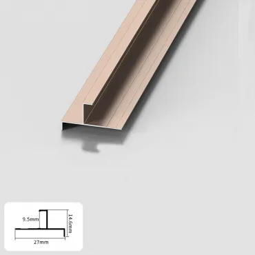 Профиль торцевой-угловой алюминиевый для панелей 9 мм розовое золото 5879-88
