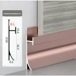 Профиль-плинтус алюминиевый напольный для панелей 8 мм розовое золото 6116-88 от KBOOS