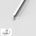 Профиль соединительный алюминиевый для панелей 9 мм белый 4827-88 от KBOOS