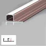Профиль торцевой под LED ленту для панелей 5 мм розовое золото 6008-88 от KBOOS