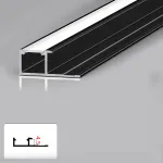 Профиль торцевой под LED ленту для панелей 4 мм черный 6019-88 от KBOOS