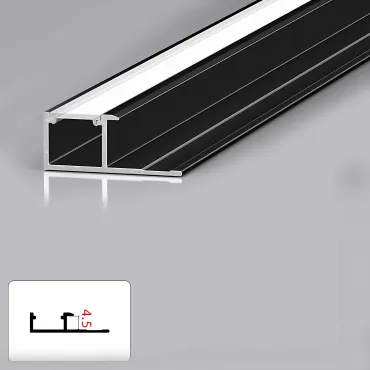 Профиль торцевой под LED ленту для панелей 4 мм черный 6019-88