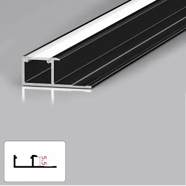 Профиль торцевой под LED ленту для панелей 5 мм черный 6020-88