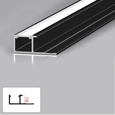 Профиль торцевой под LED ленту для панелей 7 мм черный 6022-88