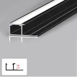 Профиль торцевой под LED ленту для панелей 8 мм черный 6023-88 от KBOOS