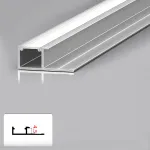 Профиль торцевой под LED ленту для панелей 4 мм серебристый 6025-88 от KBOOS