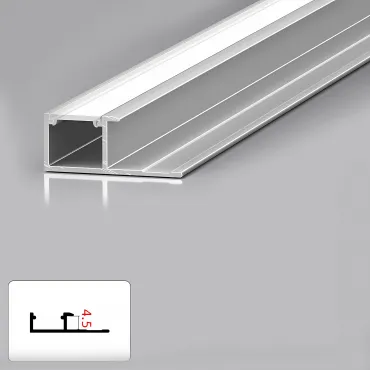 Профиль торцевой под LED ленту для панелей 4 мм серебристый 6025-88