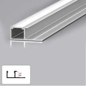 Профиль торцевой под LED ленту для панелей 7 мм серебристый 6028-88