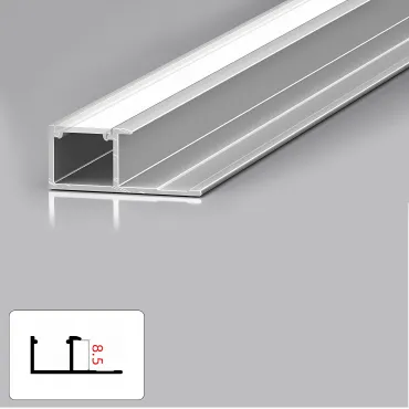 Профиль торцевой под LED ленту для панелей 8 мм серебристый 6029-88