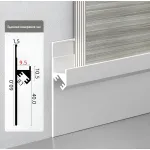 Профиль-плинтус алюминиевый напольный для панелей 9 мм серебристый 6118-88 от KBOOS