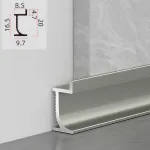Теневой профиль-плинтус алюминиевый для панелей 8 мм шампань 6127-88 от KBOOS