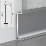 Универсальный профиль-плинтус алюминиевый для панелей 8 мм серый 6137-88 от KBOOS