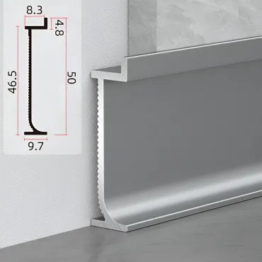 Универсальный профиль-плинтус алюминиевый для панелей 8 мм серый 6137-88 Универсальный профиль-плинтус алюминиевый для панелей 8 мм серый 6137-88