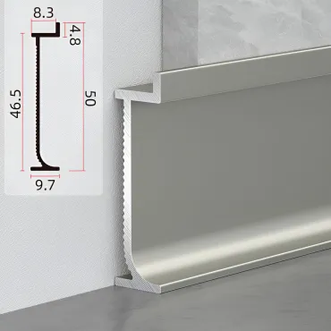 Универсальный профиль-плинтус алюминиевый для панелей 8 мм шампань 6138-88