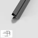 Профиль угловой внешний алюминиевый для панелей 7 мм черный 5768-88 от KBOOS