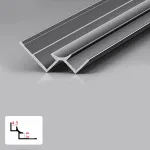 Профиль угловой внутренний алюминиевый для панелей 4 мм серый 5947-88 от KBOOS