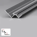 Профиль угловой внутренний алюминиевый для панелей 6 мм серый 5949-88 от KBOOS