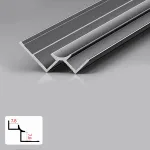 Профиль угловой внутренний алюминиевый для панелей 7 мм серый 5950-88 от KBOOS