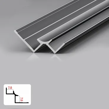 Профиль угловой внутренний алюминиевый для панелей 7 мм серый 5950-88