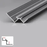 Профиль угловой внутренний алюминиевый для панелей 8 мм серый 5951-88 от KBOOS